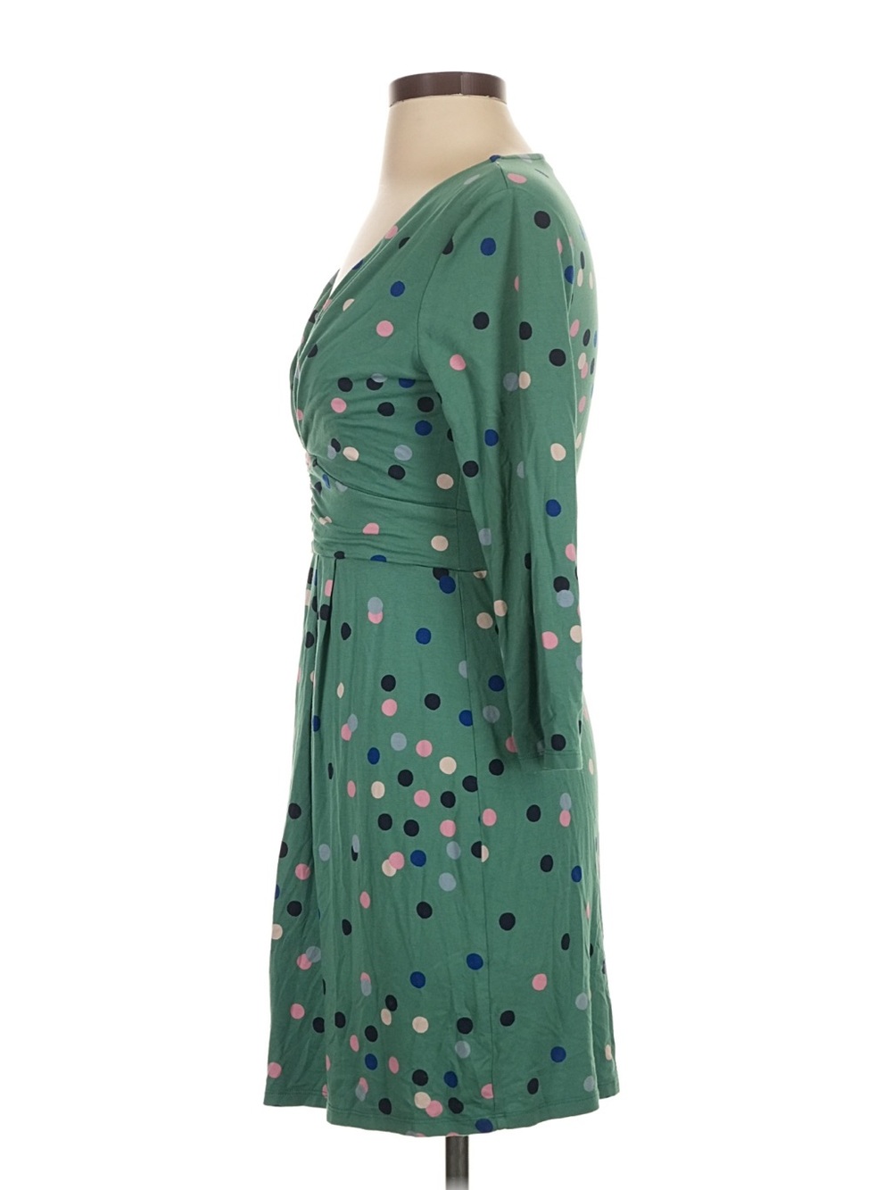 Boden Green Dot Melora Polka-Dot Wrap Dress Size 4 - Picture 7 of 9